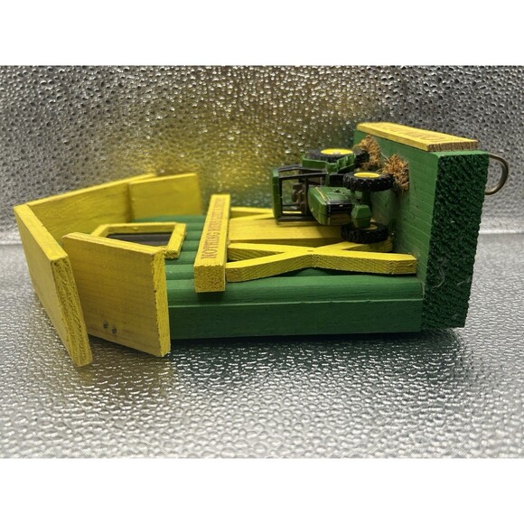 John Deere Tractor House Wall Hanging with Hooks Key Rack Toy Barn Door - Picture 8 of 11